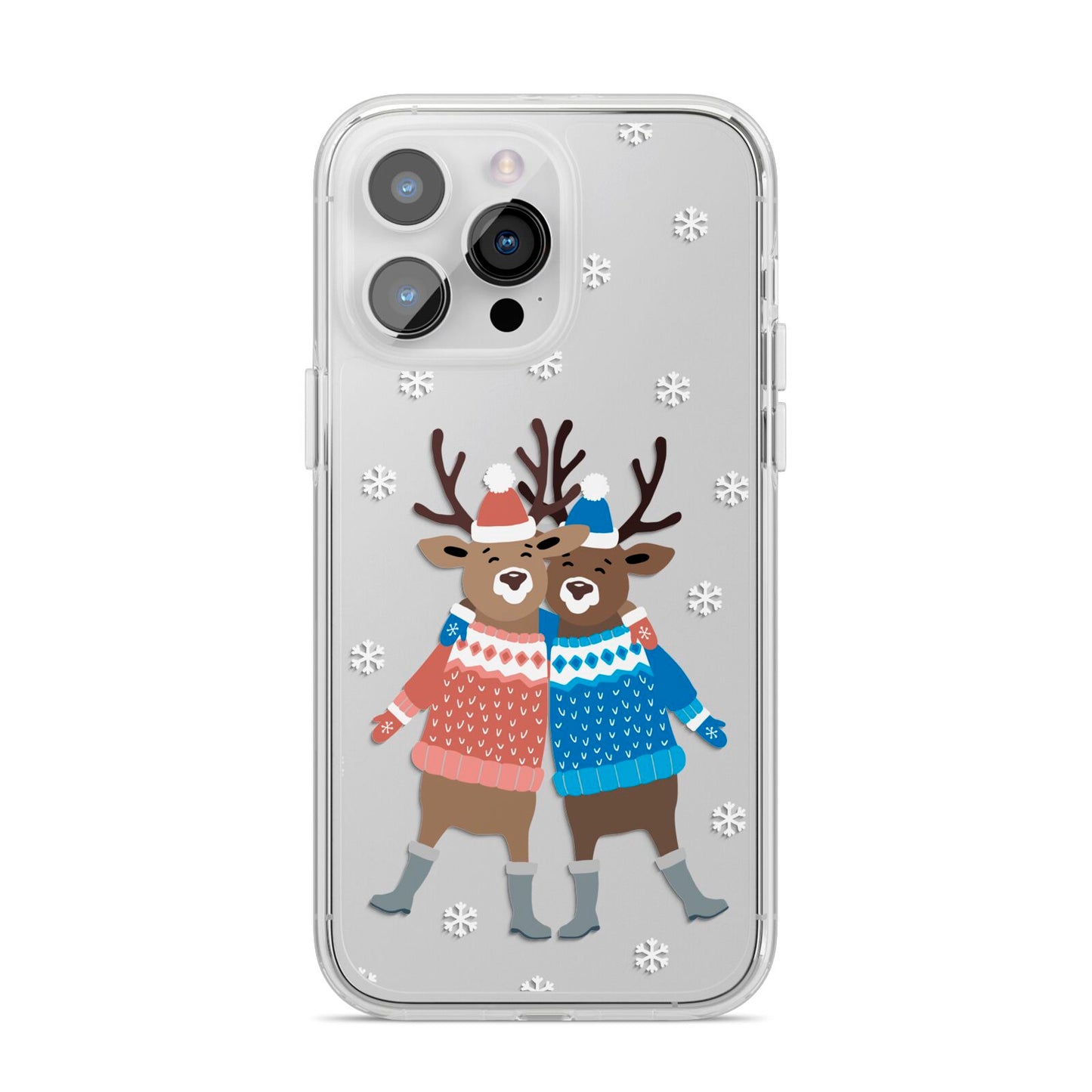 Reindeer iPhone 14 Pro Max Clear Tough Case Silver