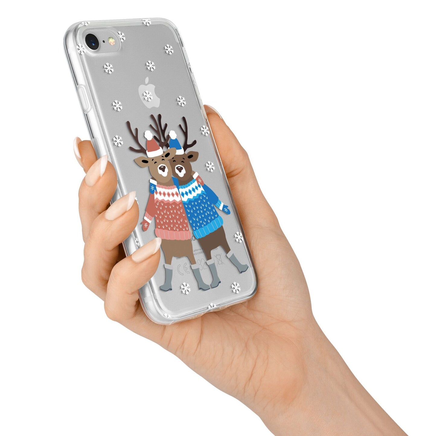 Reindeer iPhone 7 Bumper Case on Silver iPhone Alternative Image