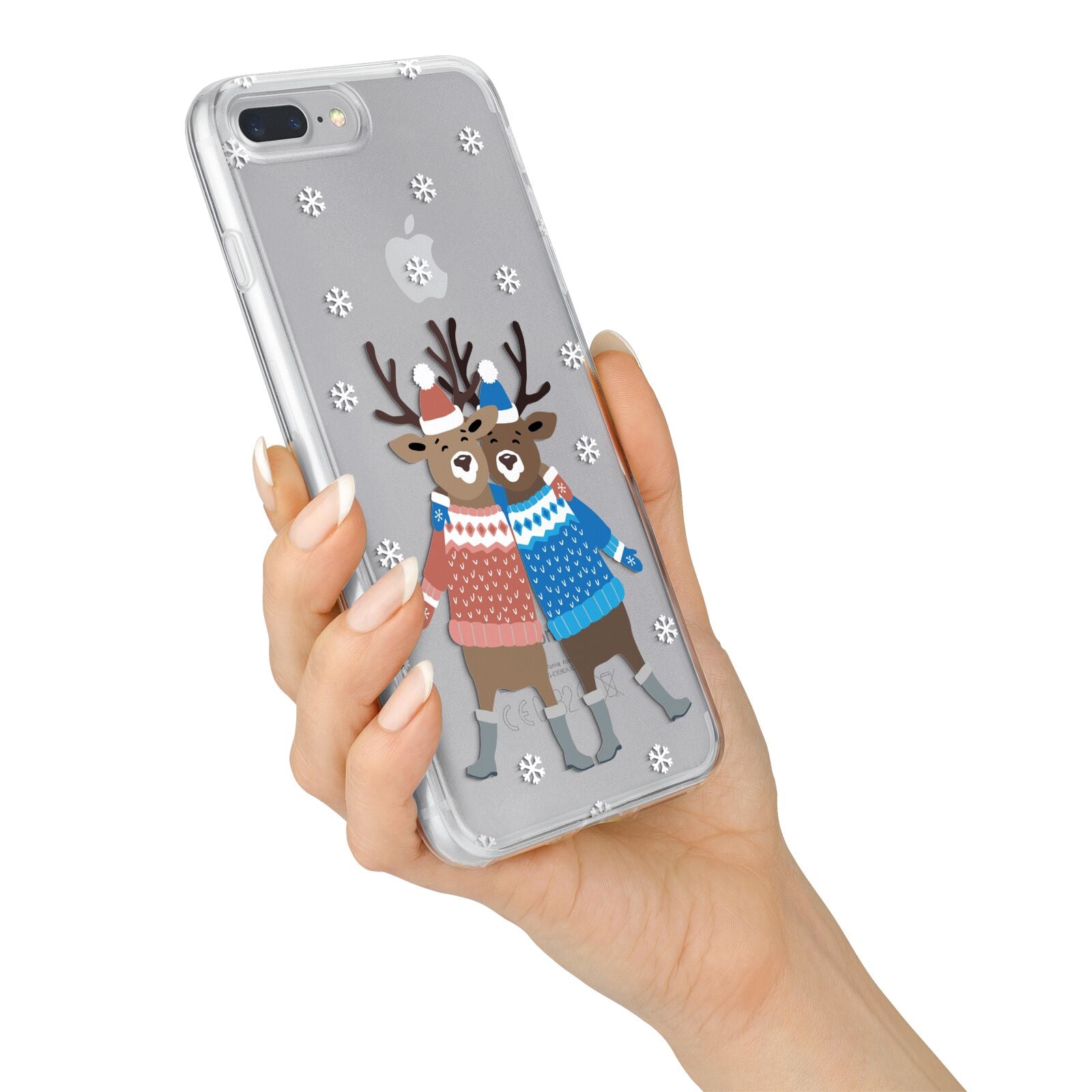 Reindeer iPhone 7 Plus Bumper Case on Silver iPhone Alternative Image