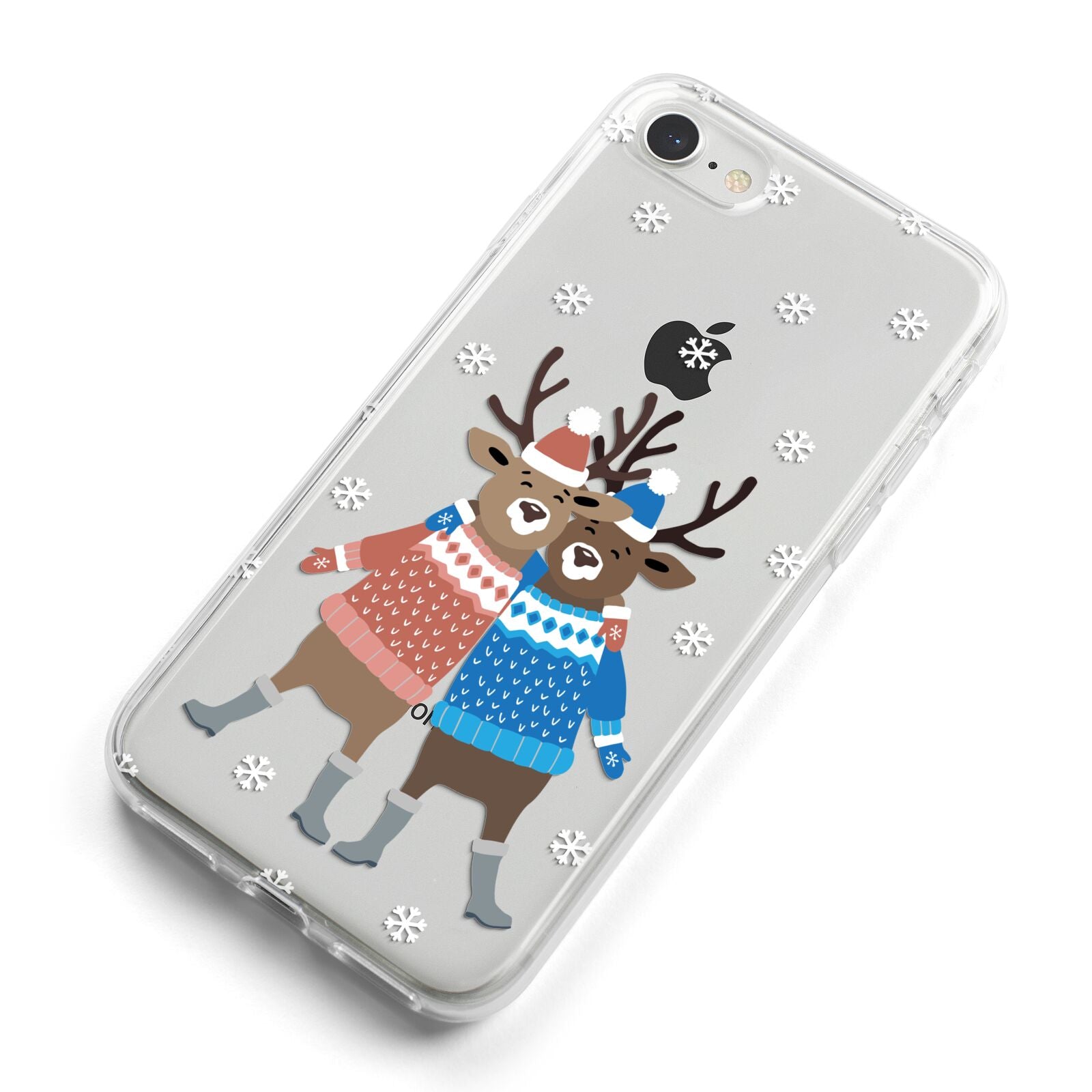 Reindeer iPhone 8 Bumper Case on Silver iPhone Alternative Image