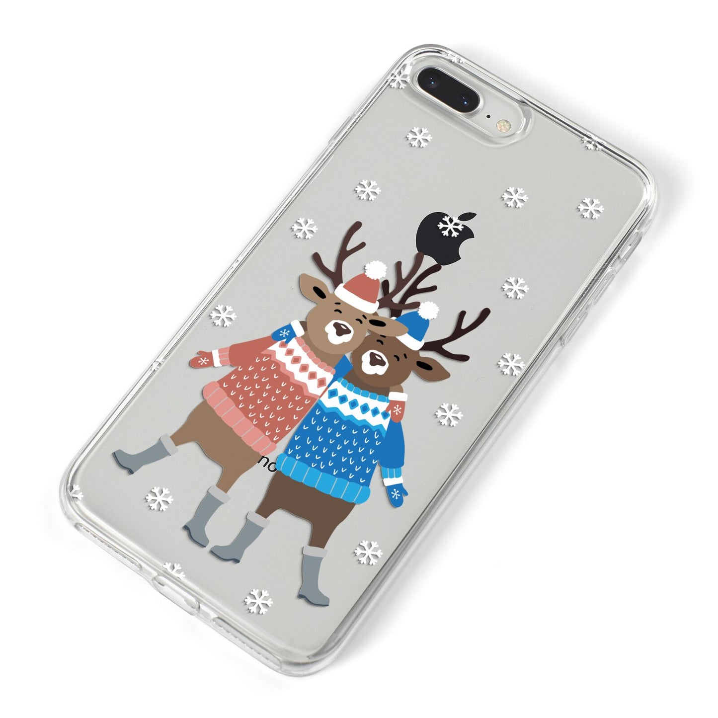 Reindeer iPhone 8 Plus Bumper Case on Silver iPhone Alternative Image