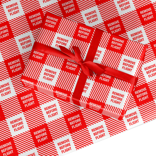 Remove Before Flight Custom Wrapping Paper