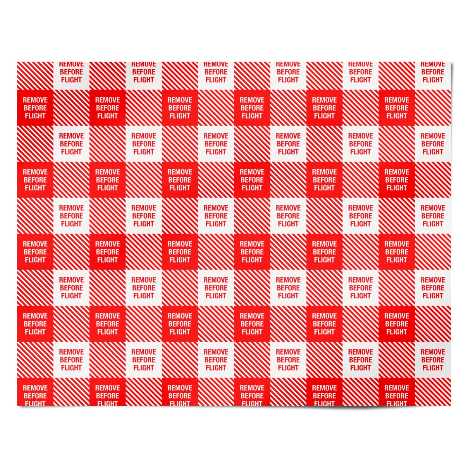 Remove Before Flight Personalised Wrapping Paper Alternative