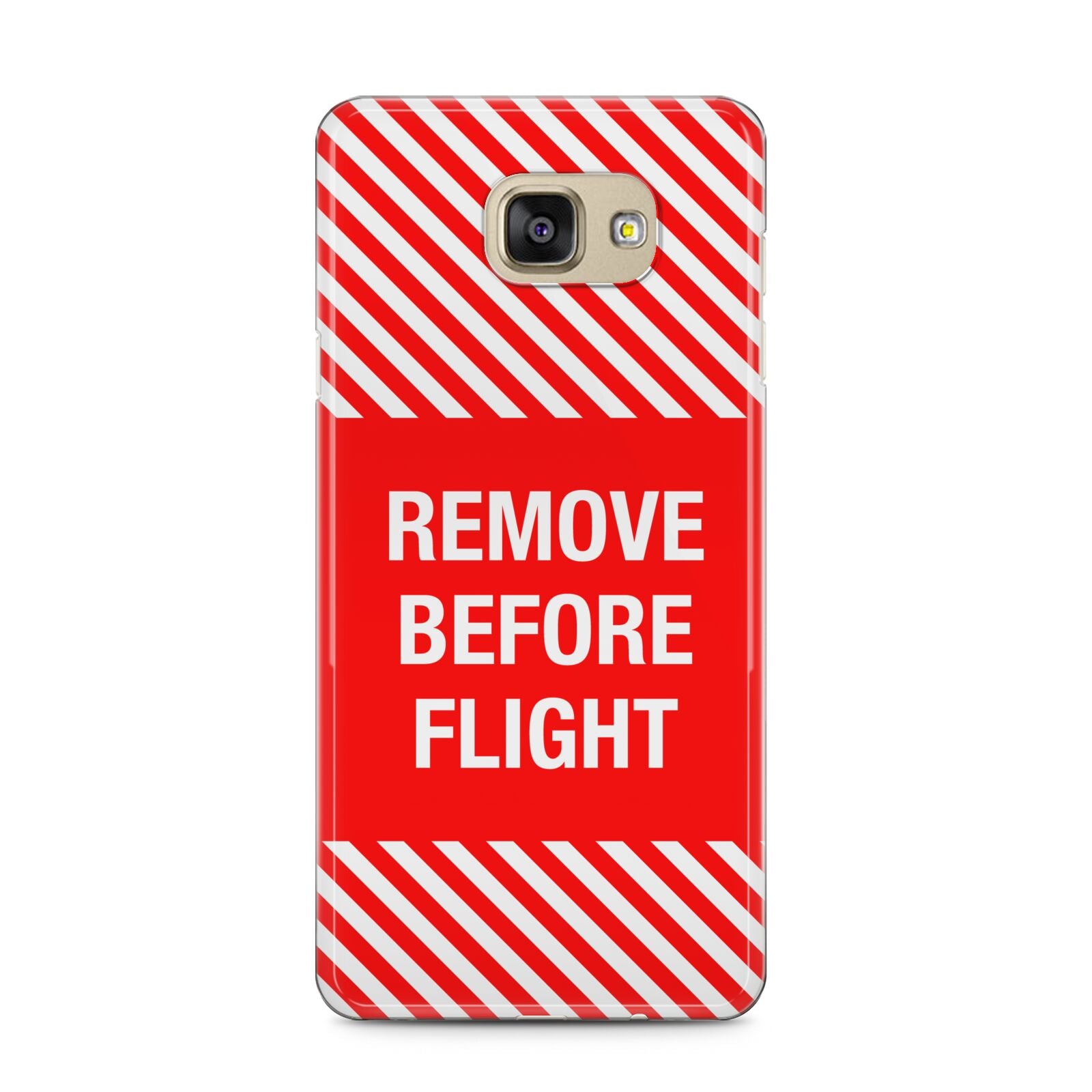 Remove Before Flight Samsung Galaxy A5 2016 Case on gold phone