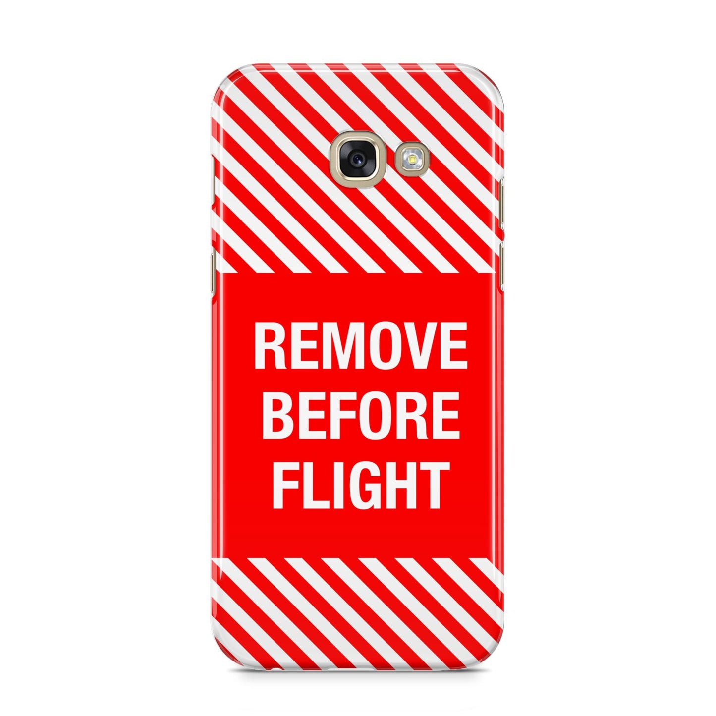 Remove Before Flight Samsung Galaxy A5 2017 Case on gold phone