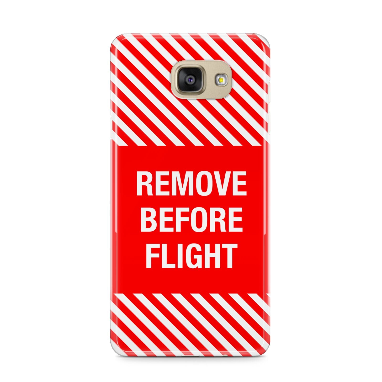 Remove Before Flight Samsung Galaxy A9 2016 Case on gold phone