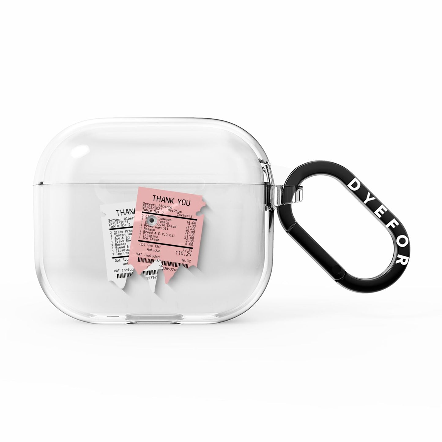 Restaurant Receipts AirPods Clear Case 3rd Gen