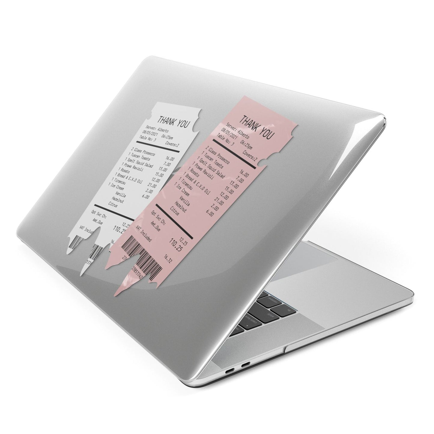 Restaurant Receipts Apple MacBook Case Side View