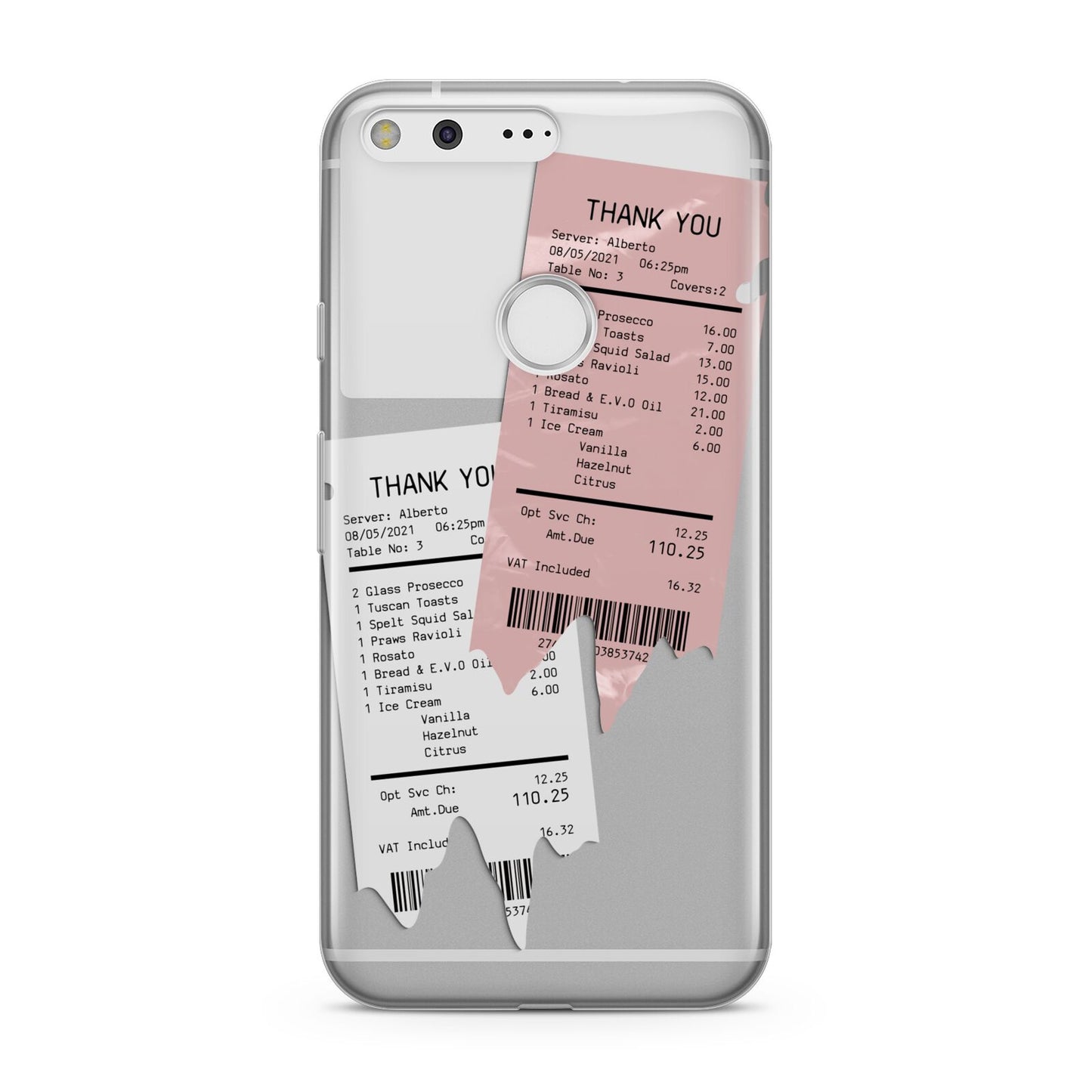 Restaurant Receipts Google Pixel Case