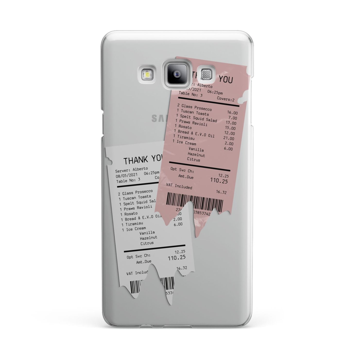 Restaurant Receipts Samsung Galaxy A7 2015 Case