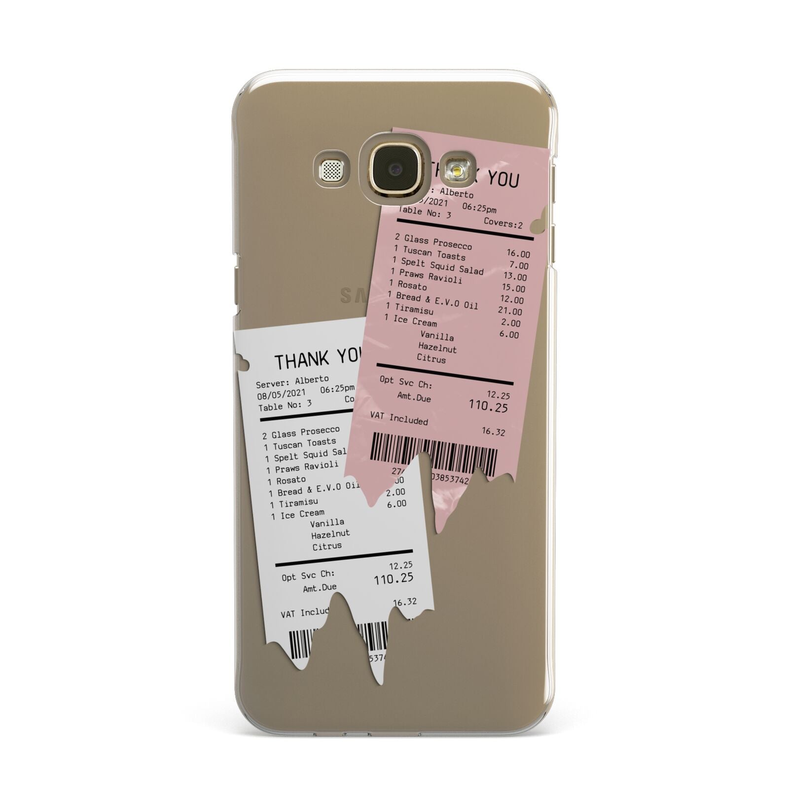 Restaurant Receipts Samsung Galaxy A8 Case