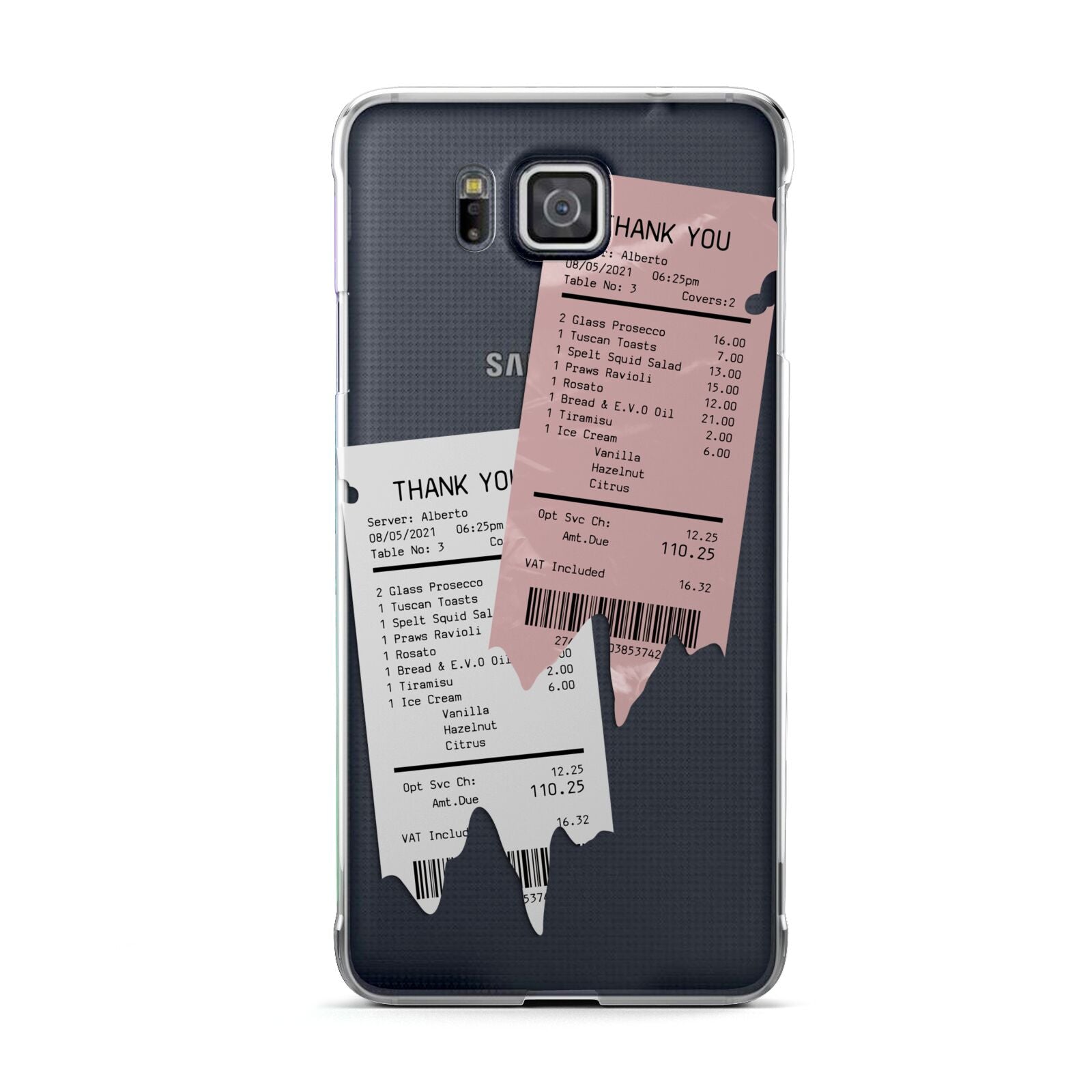 Restaurant Receipts Samsung Galaxy Alpha Case