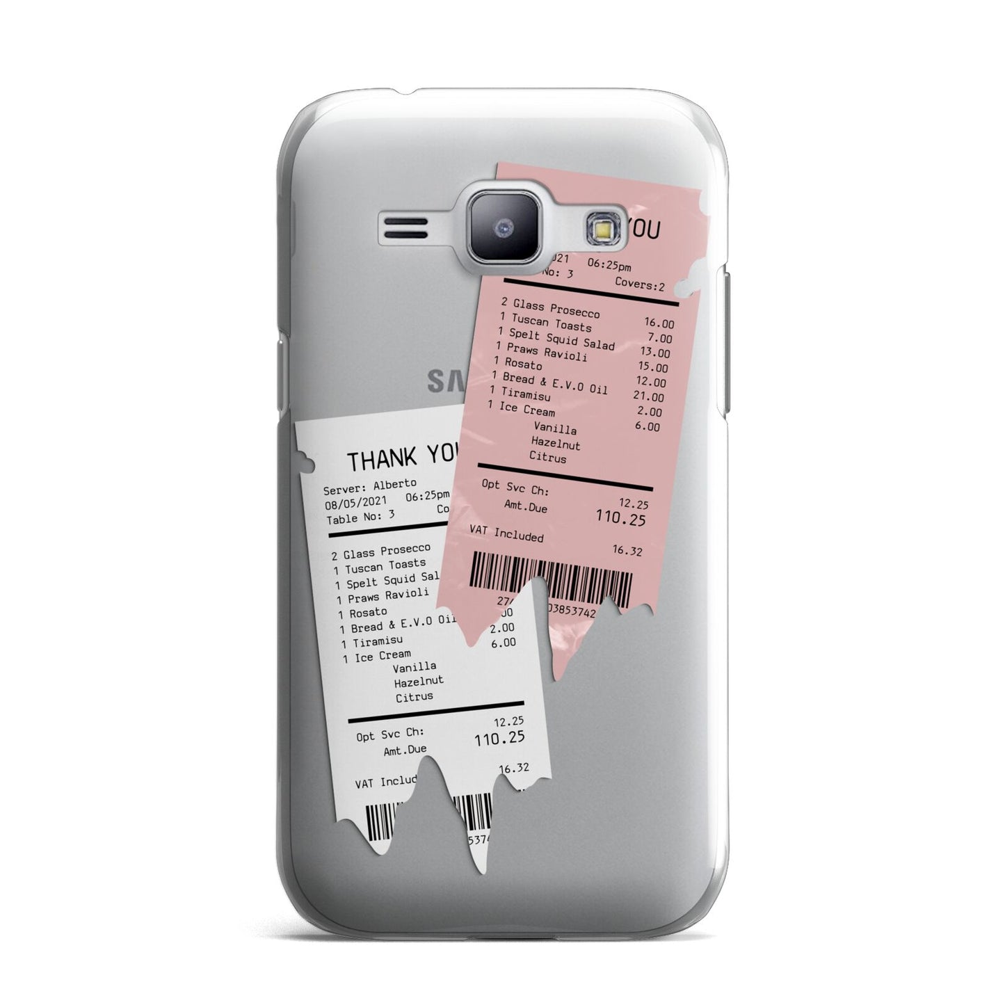 Restaurant Receipts Samsung Galaxy J1 2015 Case