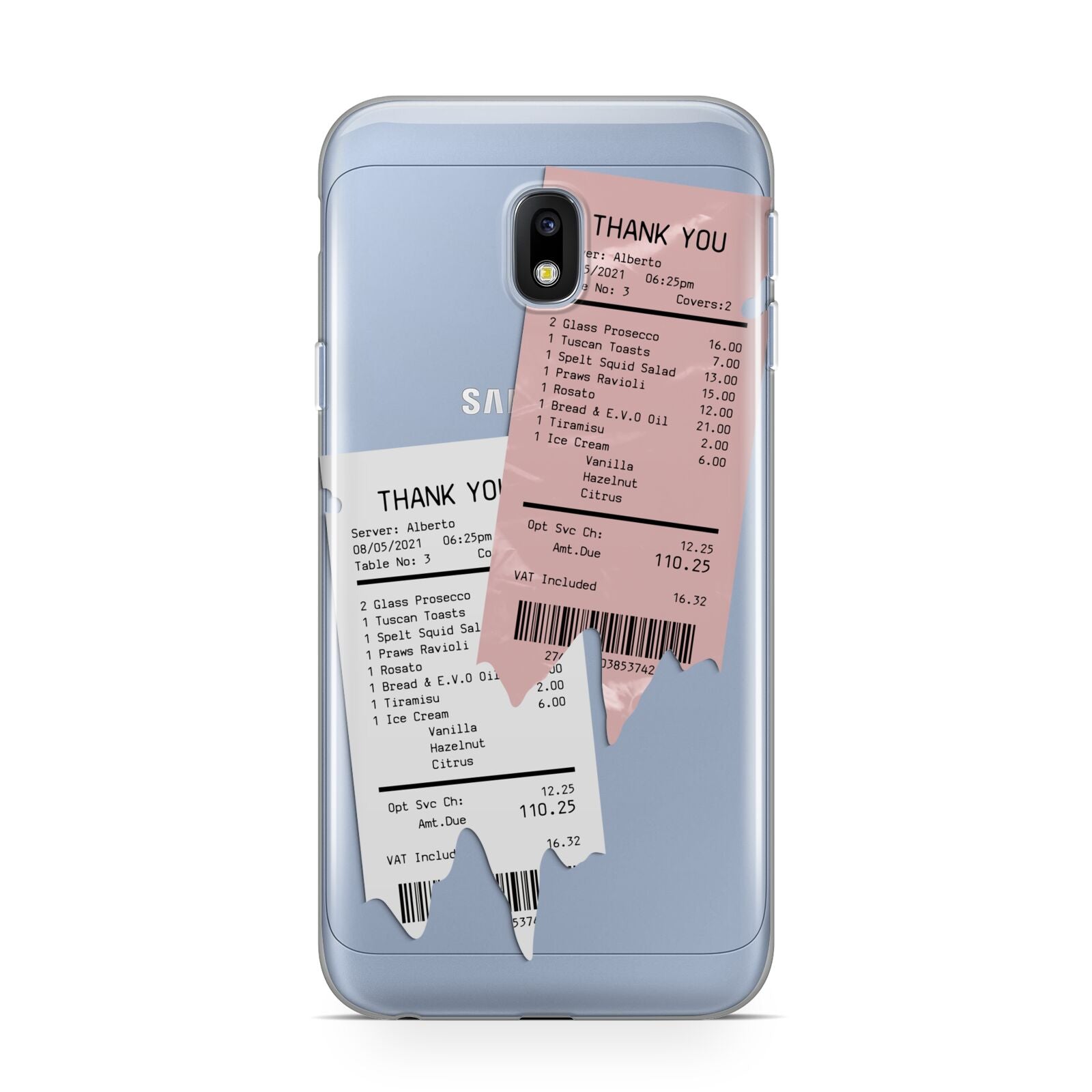 Restaurant Receipts Samsung Galaxy J3 2017 Case