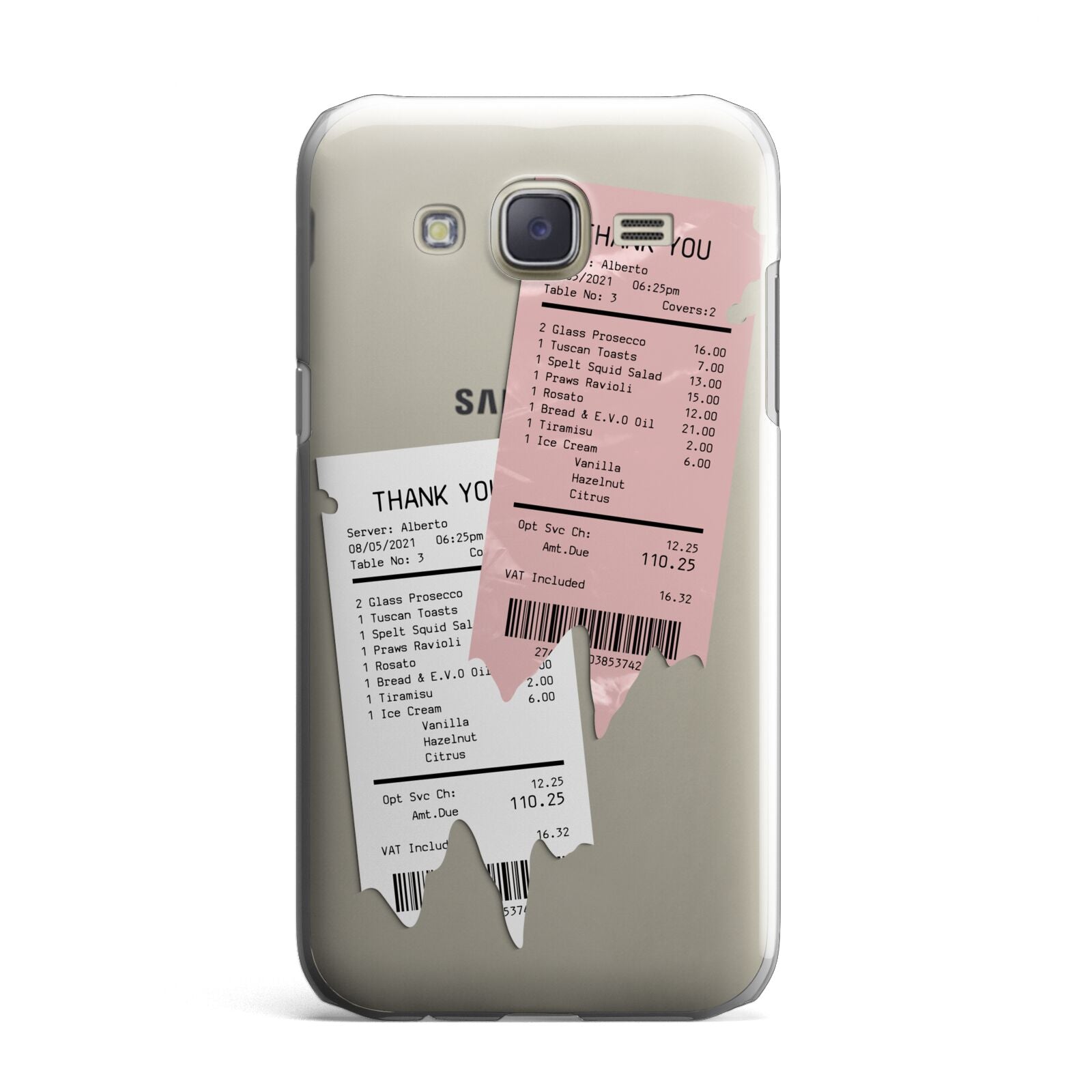 Restaurant Receipts Samsung Galaxy J7 Case