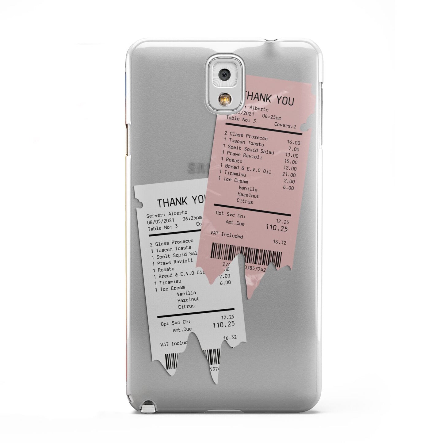 Restaurant Receipts Samsung Galaxy Note 3 Case