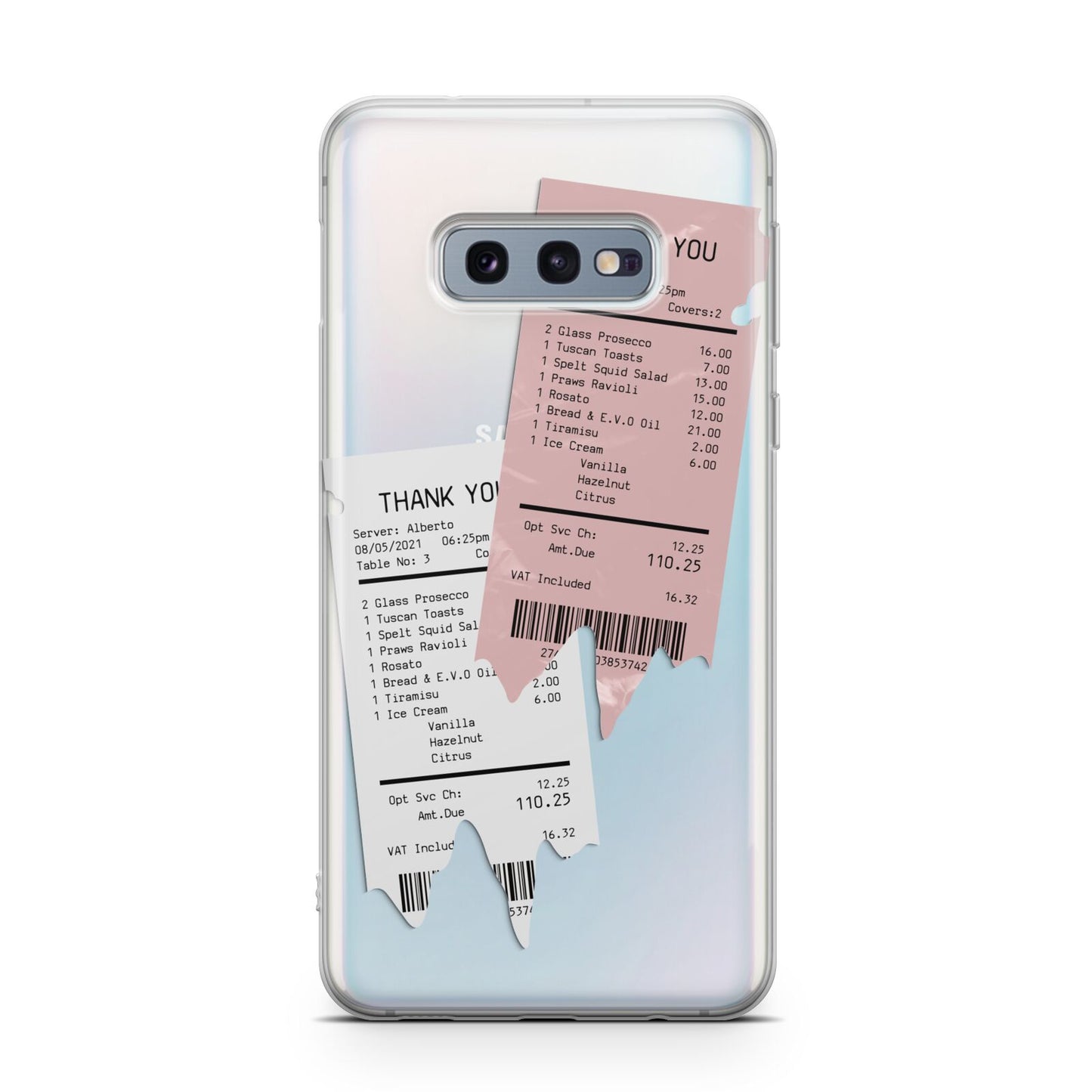 Restaurant Receipts Samsung Galaxy S10E Case