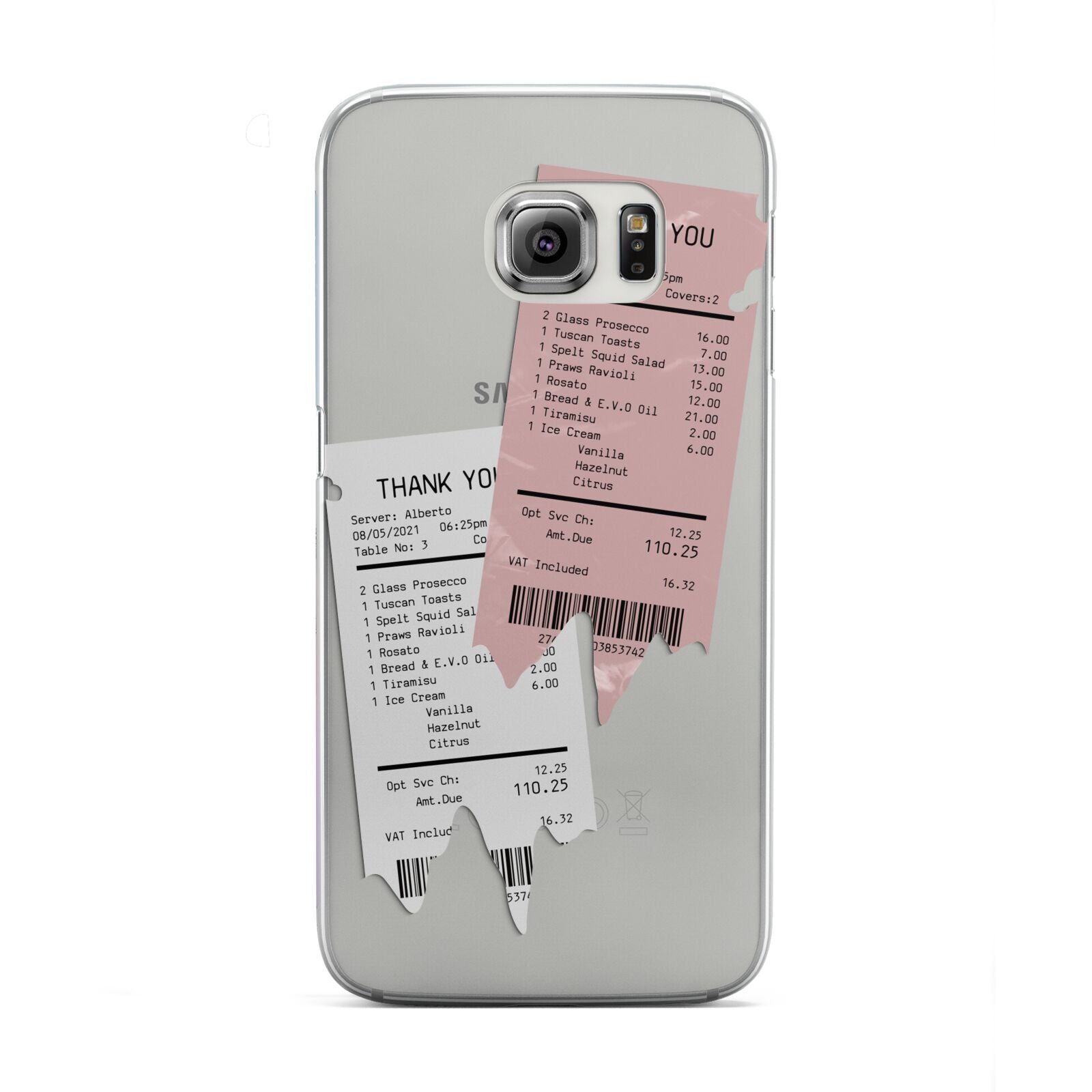 Restaurant Receipts Samsung Galaxy S6 Edge Case