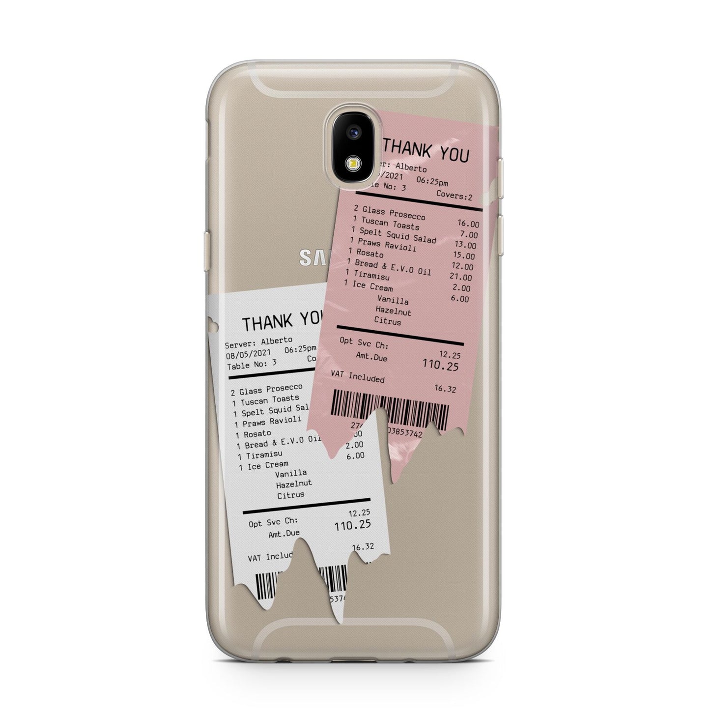 Restaurant Receipts Samsung J5 2017 Case