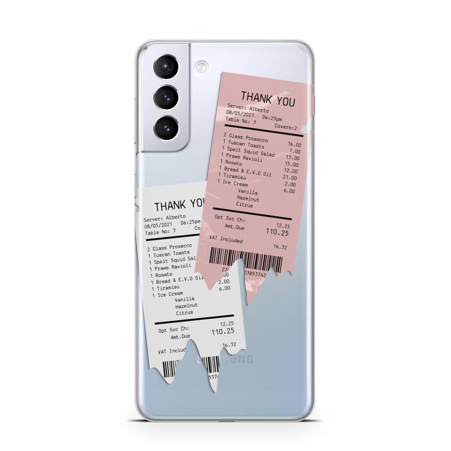 Restaurant Receipts Samsung S21 Plus Case