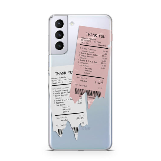 Restaurant Receipts Samsung S21 Plus Phone Case