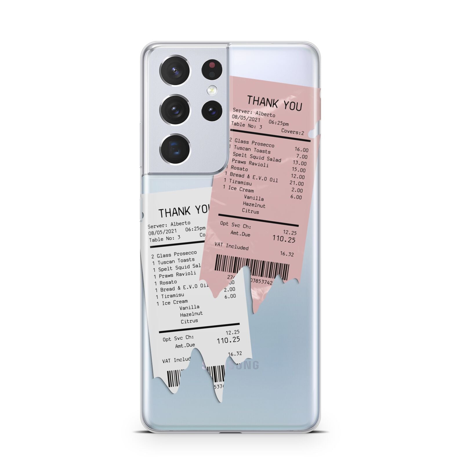 Restaurant Receipts Samsung S21 Ultra Case