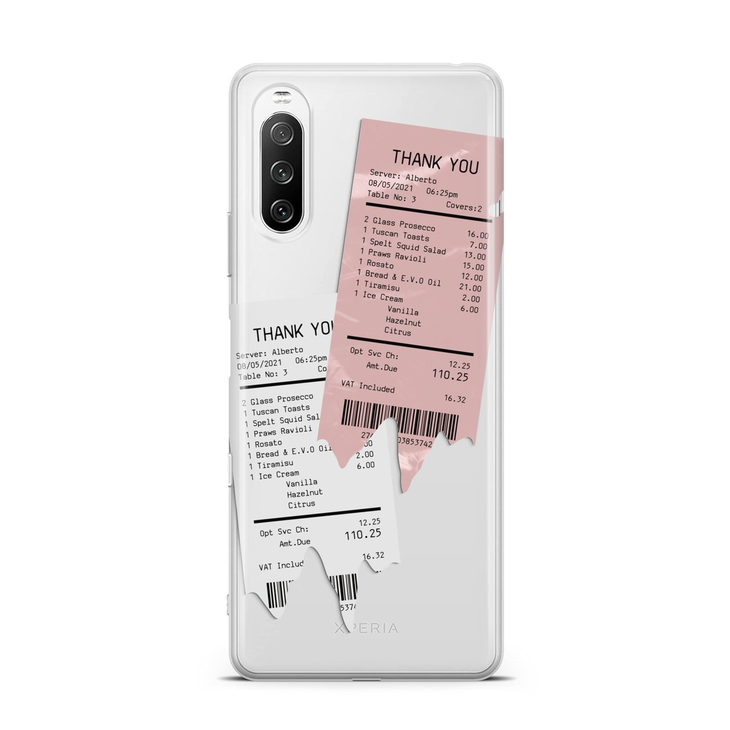 Restaurant Receipts Sony Xperia 10 III Case