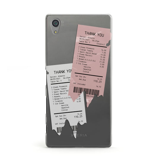 Restaurant Receipts Sony Xperia Case