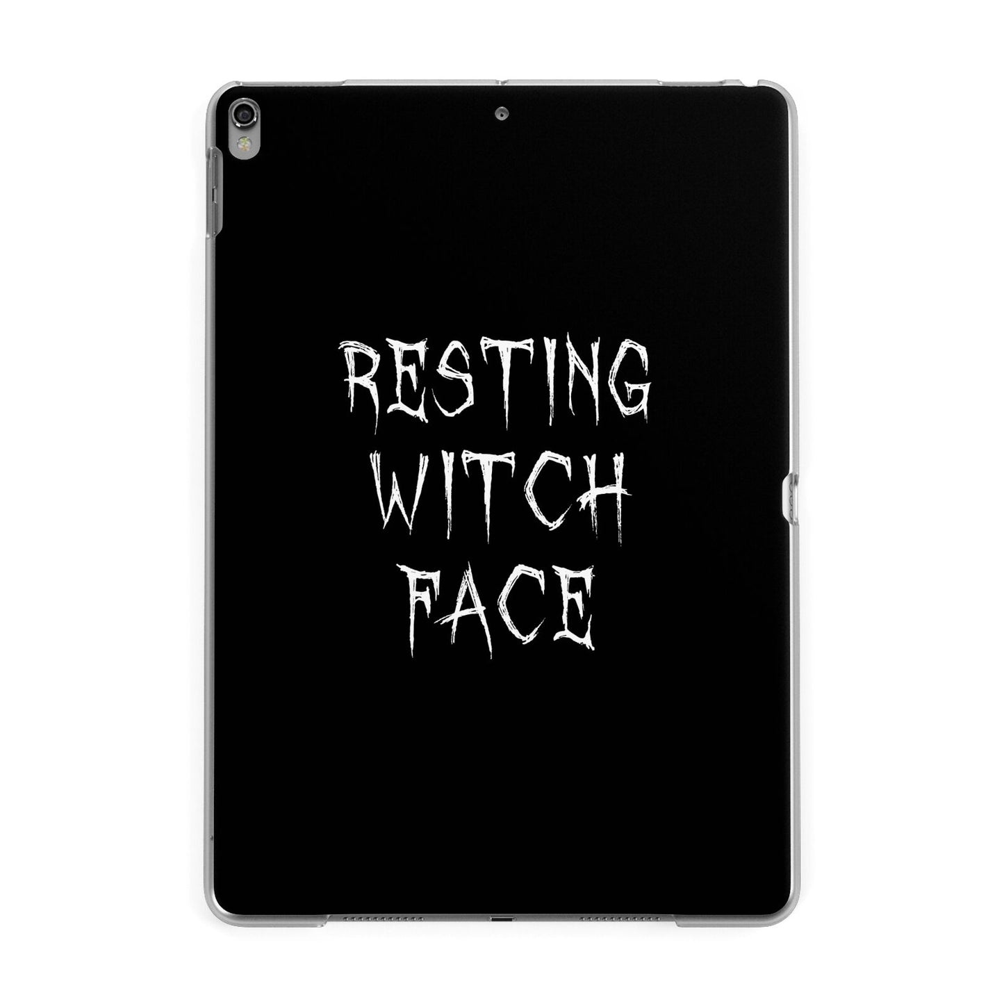 Resting Witch Face Apple iPad Grey Case