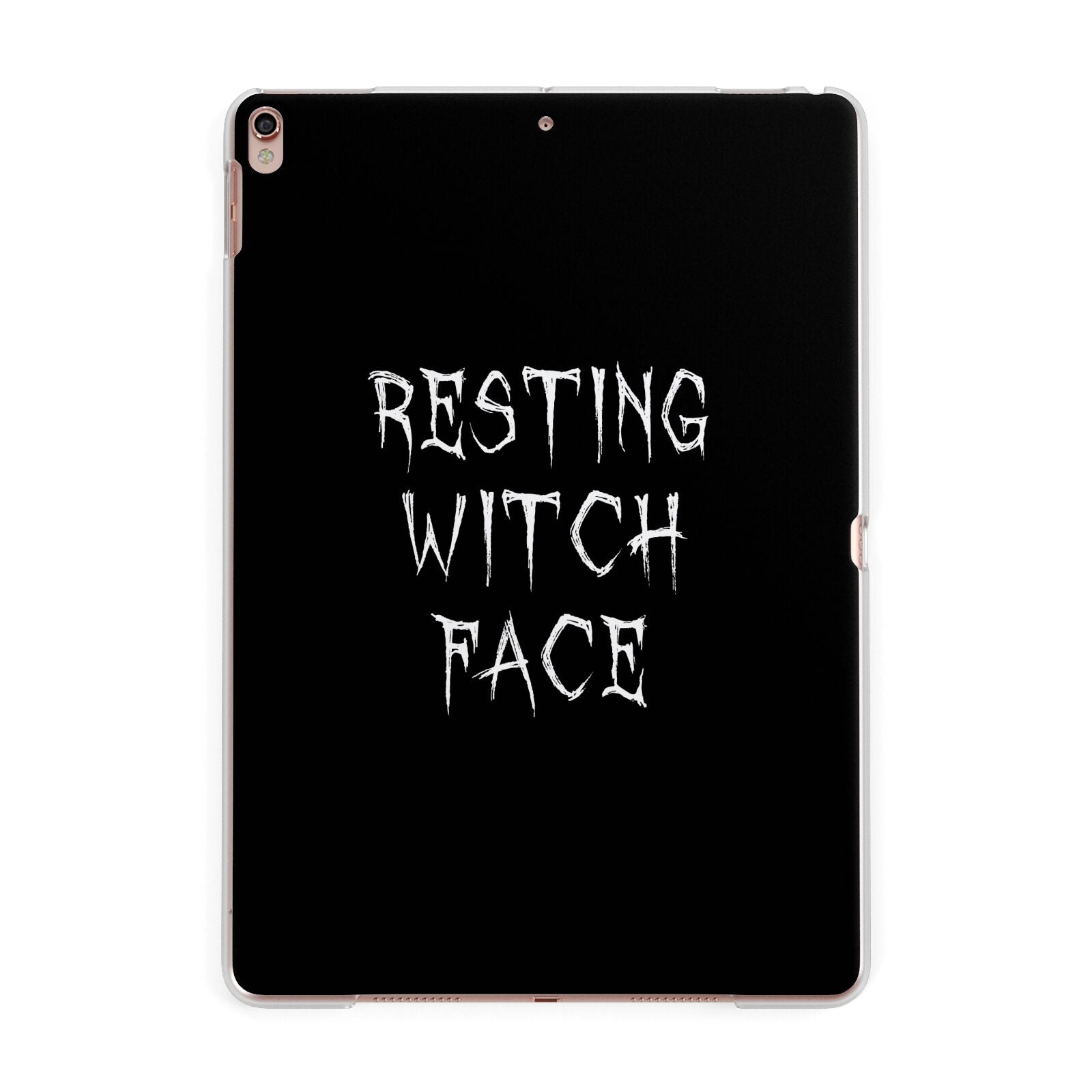 Resting Witch Face Apple iPad Rose Gold Case