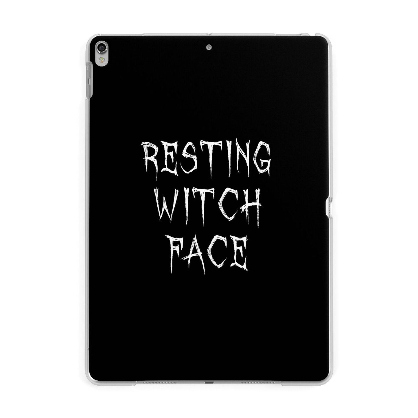 Resting Witch Face Apple iPad Silver Case