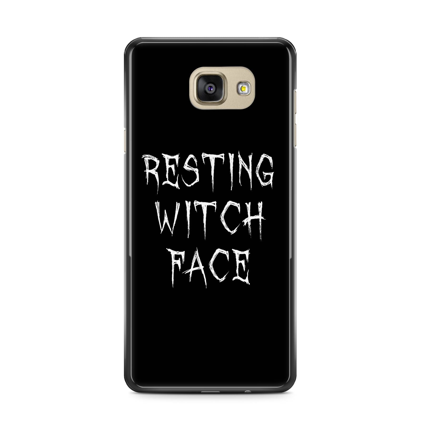 Resting Witch Face Samsung Galaxy A7 2016 Case on gold phone