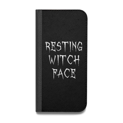 Resting Witch Face Vegan Leather Flip iPhone Case