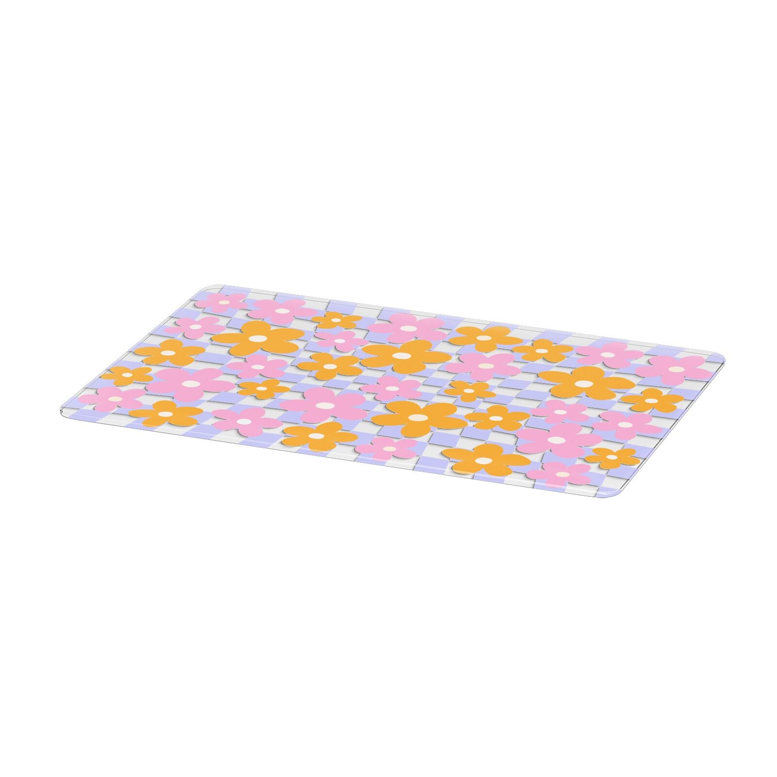 Retro Check Floral Apple MacBook Case Only