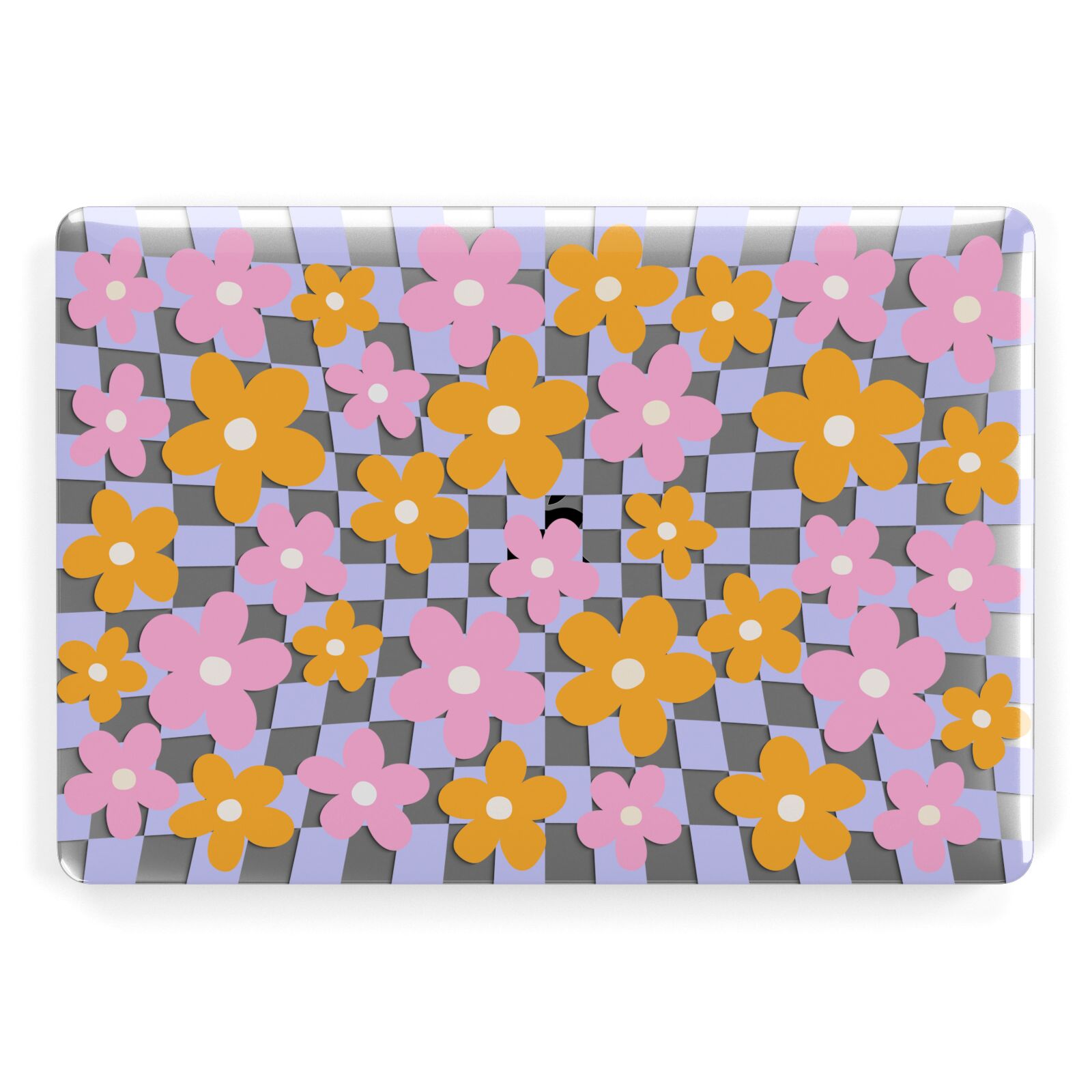 Retro Check Floral Apple MacBook Case