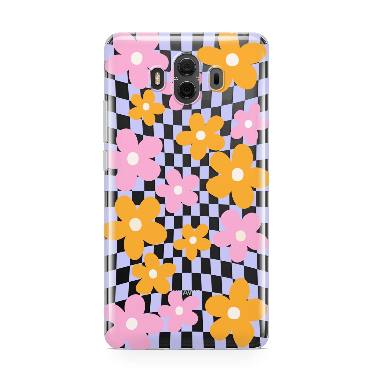 Retro Check Floral Huawei Mate 10 Protective Phone Case