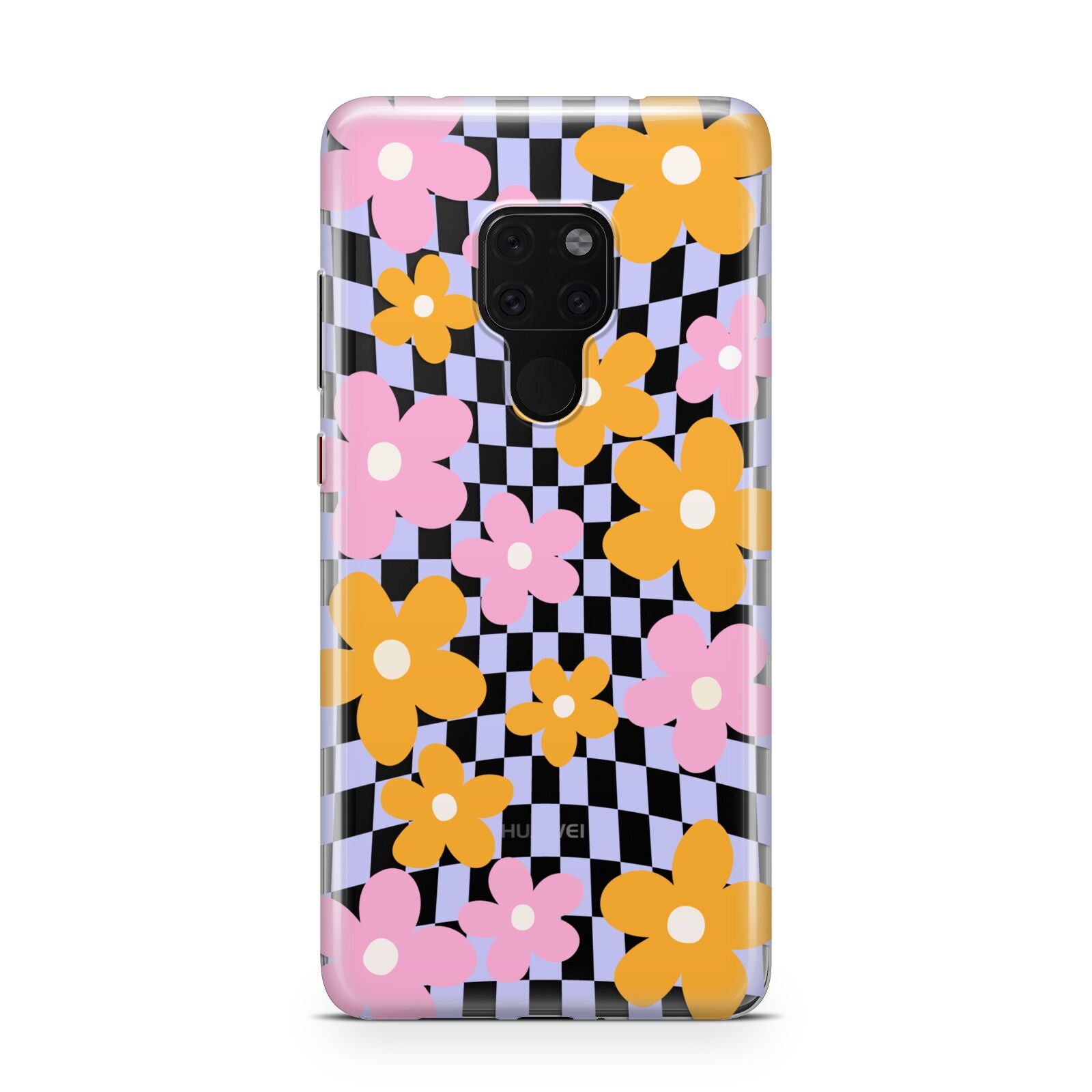 Retro Check Floral Huawei Mate 20 Phone Case