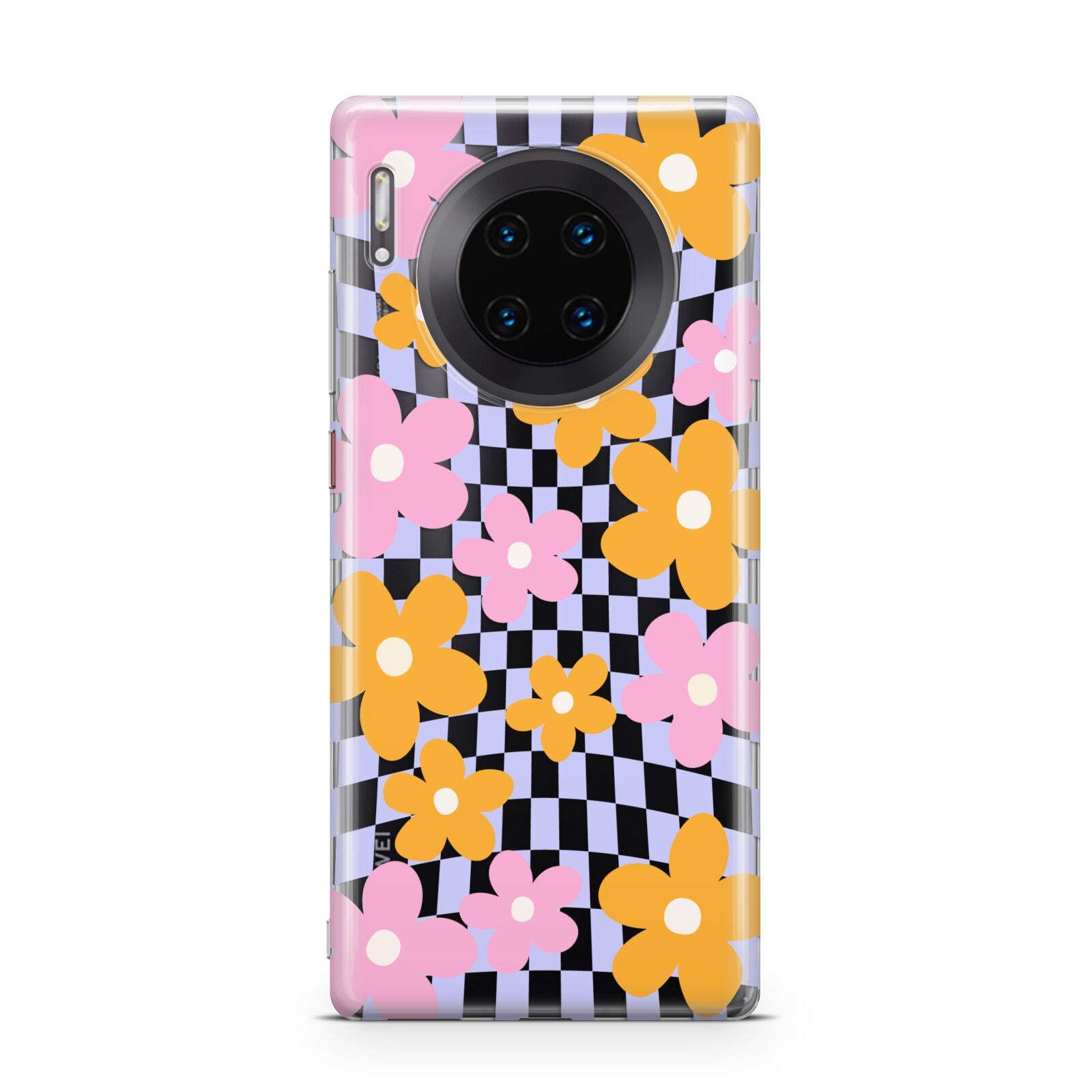 Retro Check Floral Huawei Mate 30 Pro Phone Case