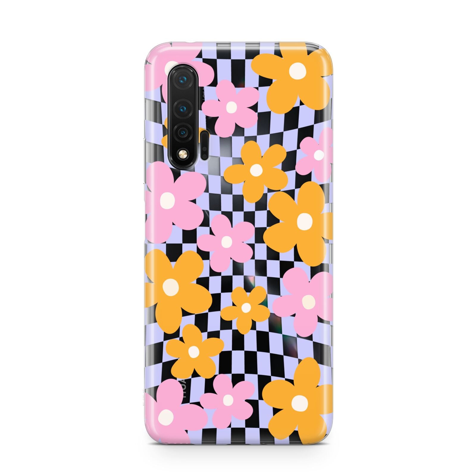 Retro Check Floral Huawei Nova 6 Phone Case