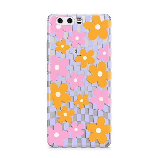 Retro Check Floral Huawei P10 Phone Case