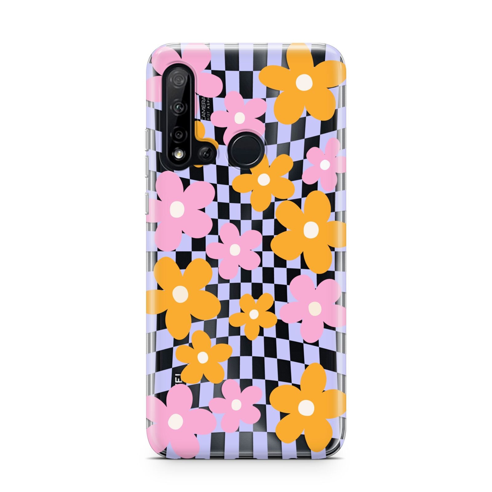 Retro Check Floral Huawei P20 Lite 5G Phone Case