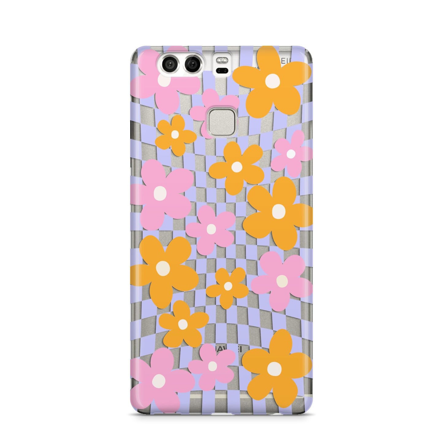 Retro Check Floral Huawei P9 Case