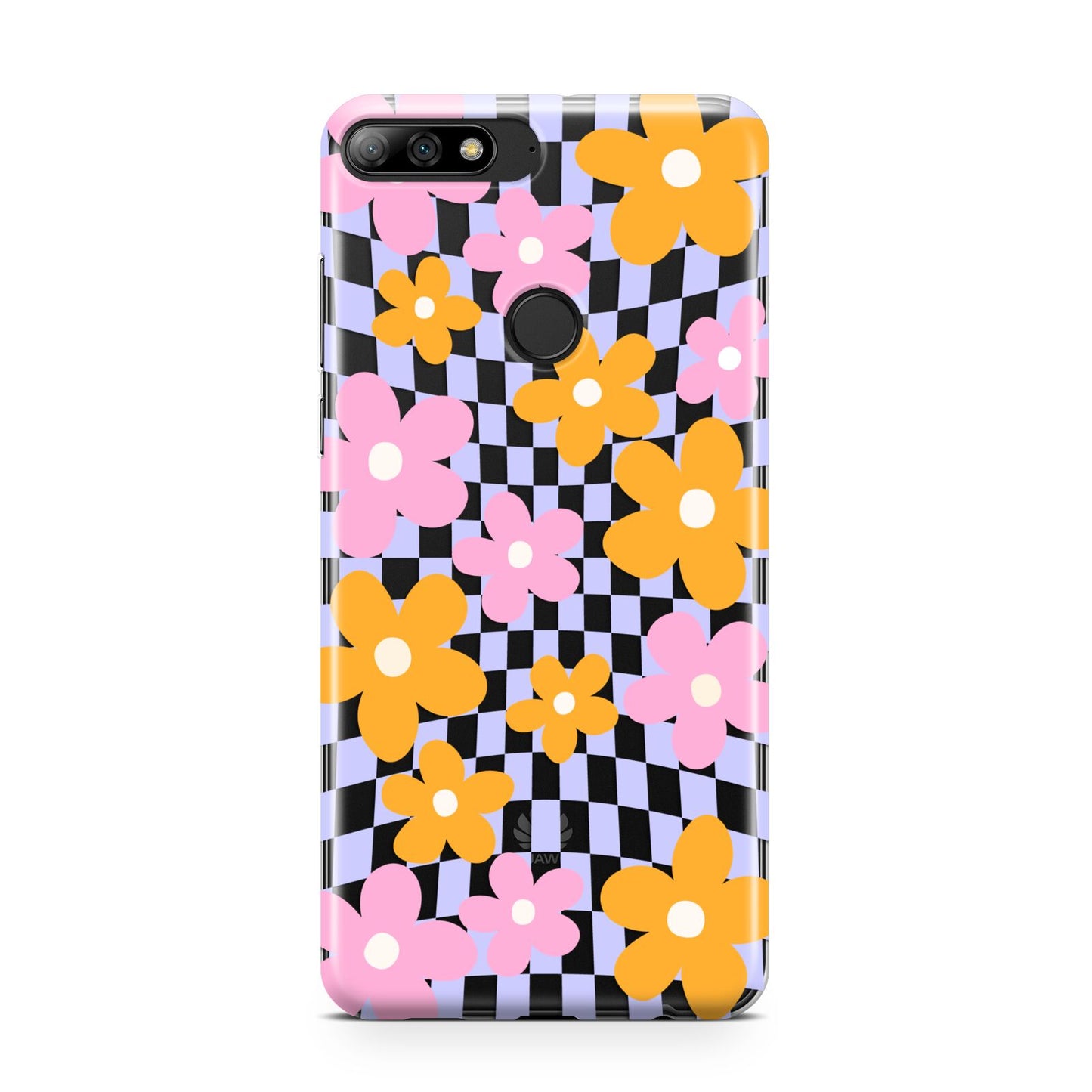 Retro Check Floral Huawei Y7 2018