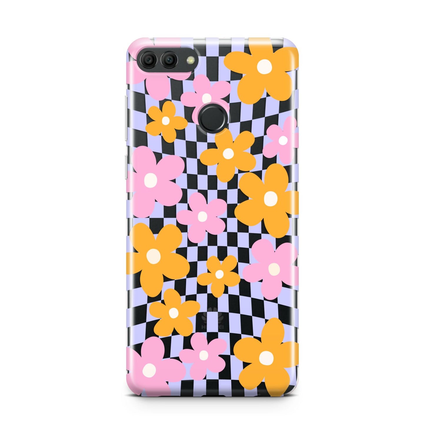 Retro Check Floral Huawei Y9 2018