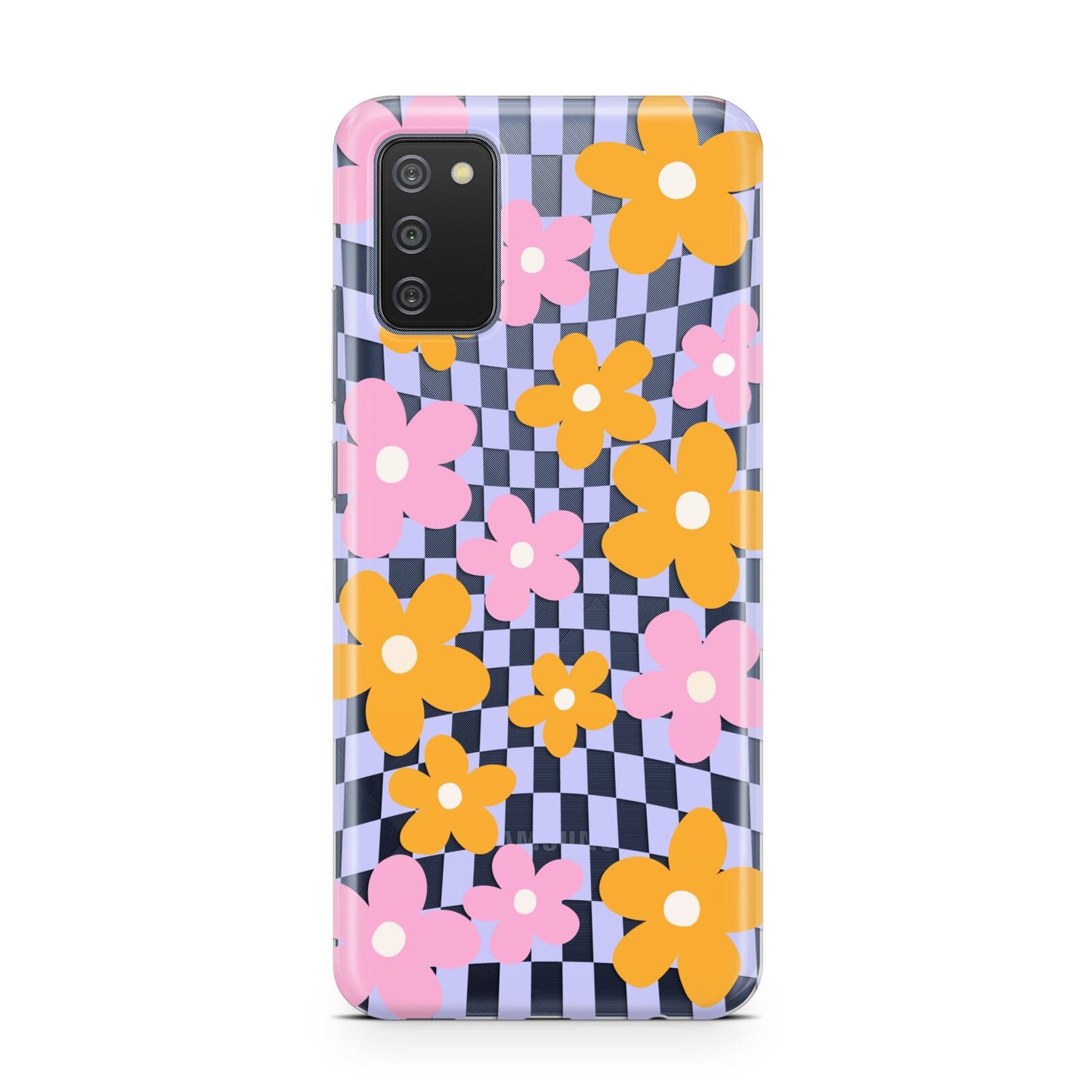 Retro Check Floral Samsung A02s Case