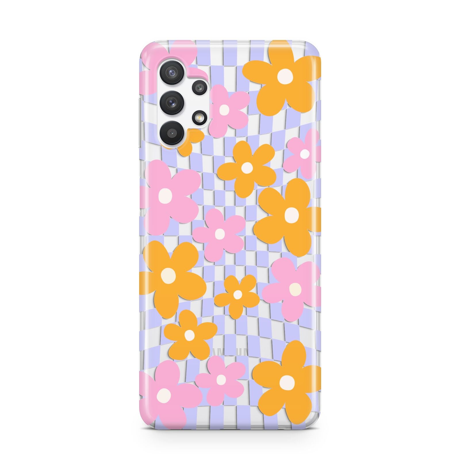 Retro Check Floral Samsung A32 5G Case