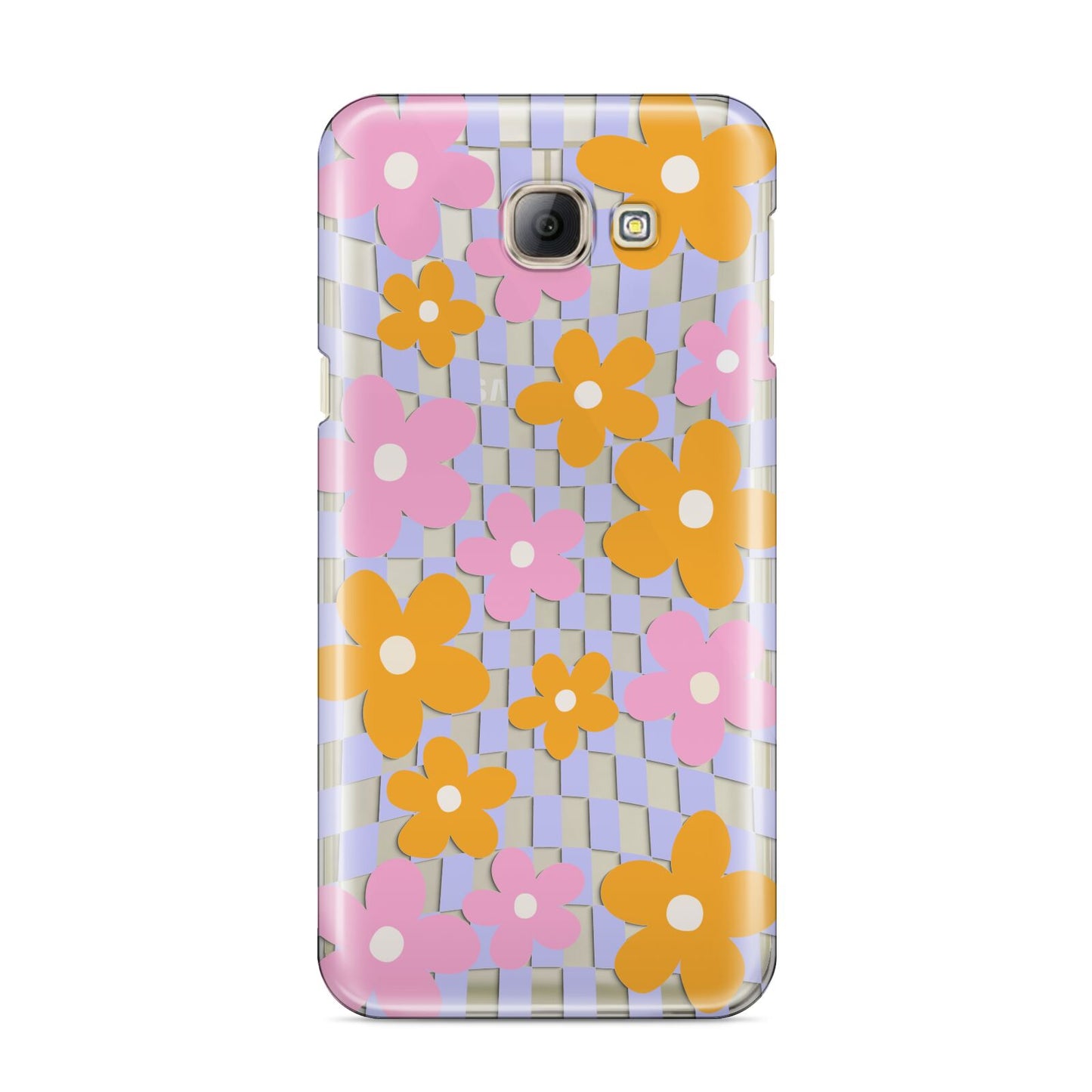 Retro Check Floral Samsung Galaxy A8 2016 Case