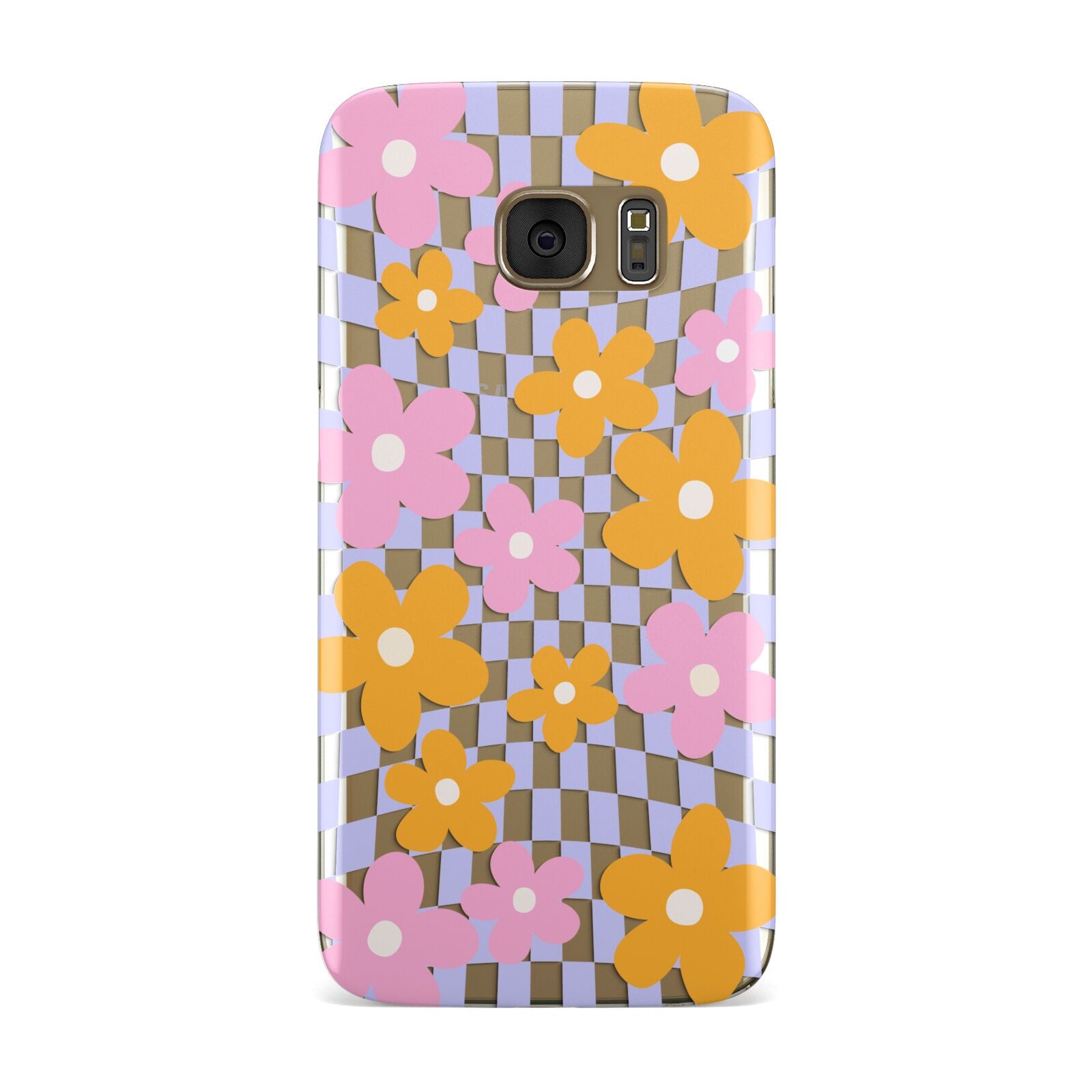 Retro Check Floral Samsung Galaxy Case