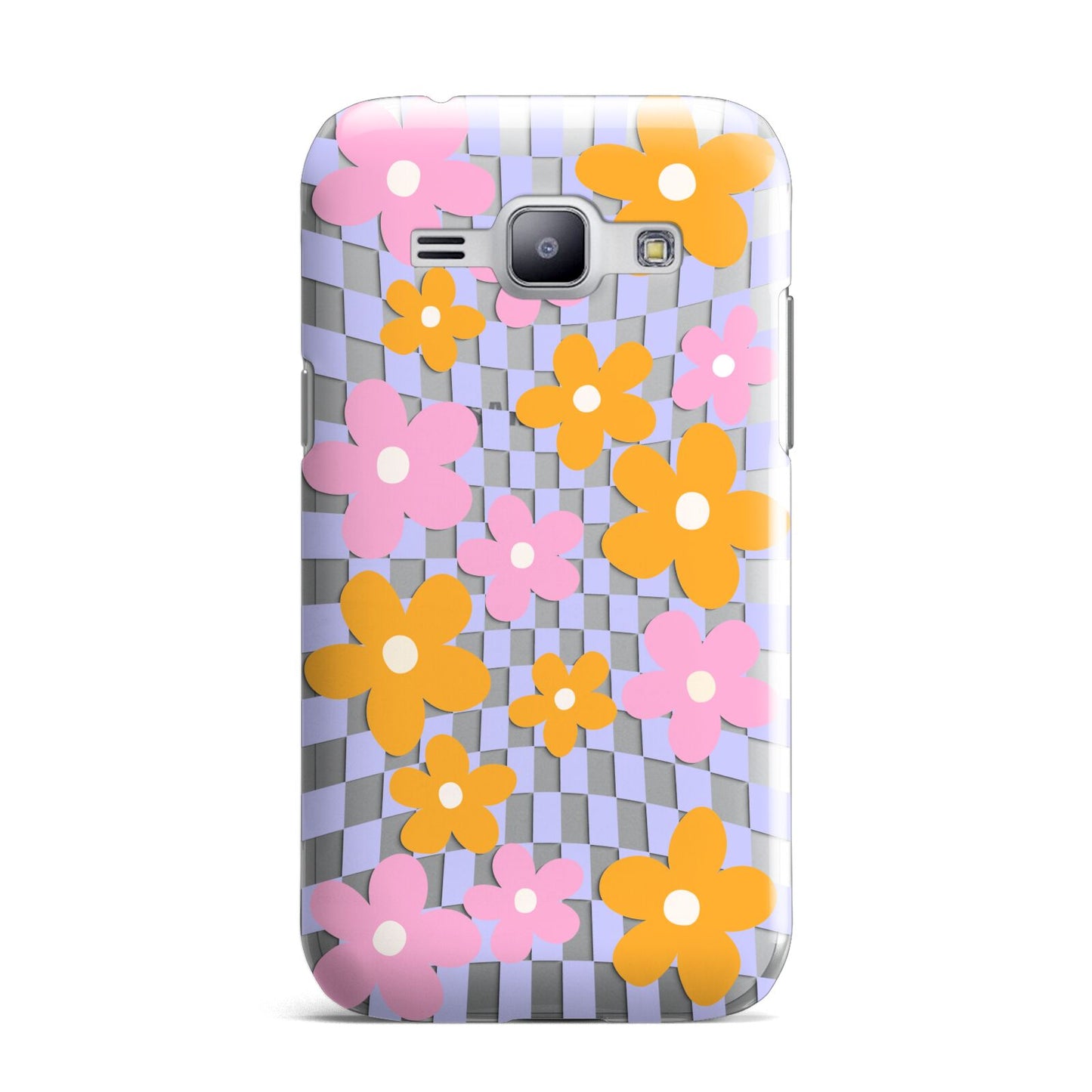 Retro Check Floral Samsung Galaxy J1 2015 Case