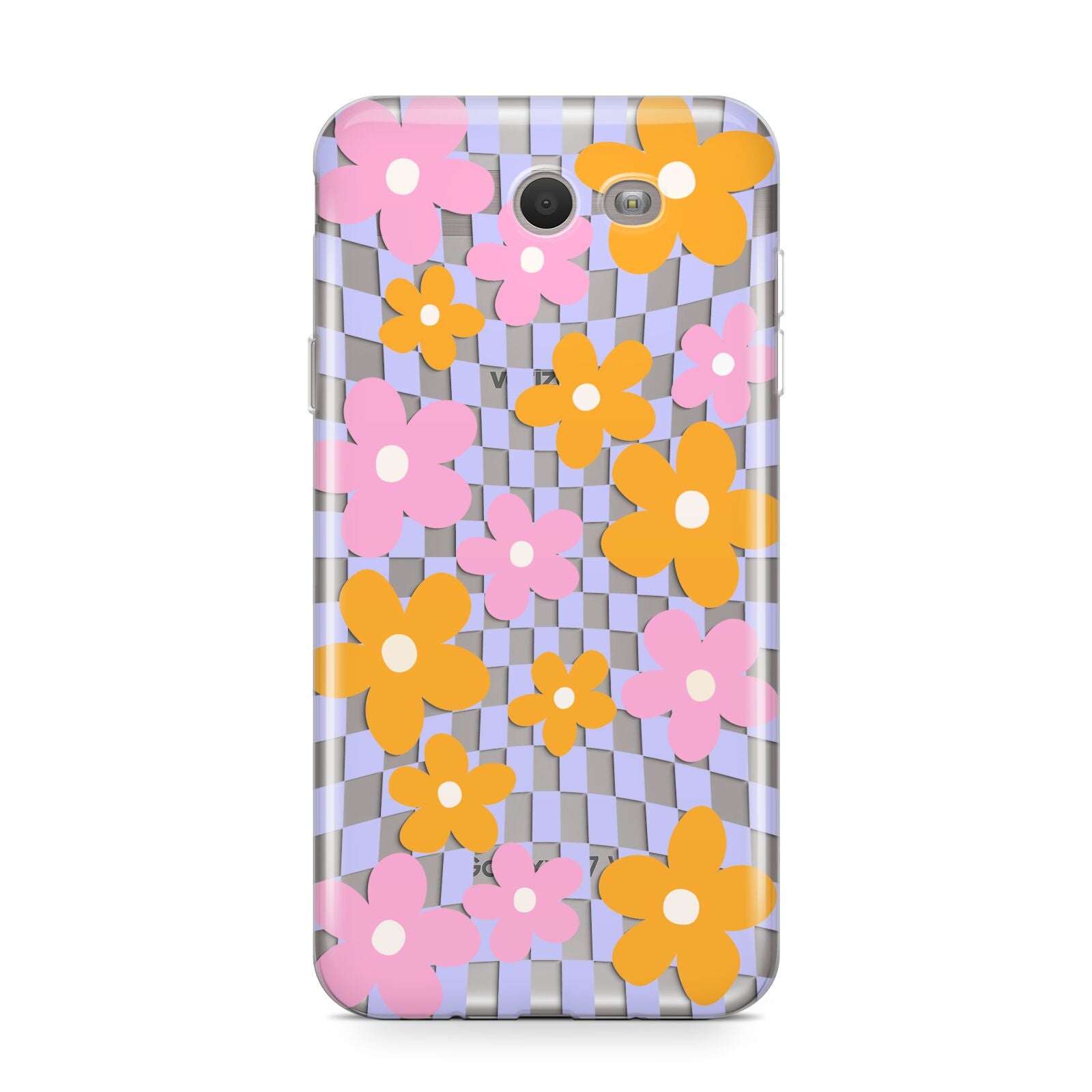 Retro Check Floral Samsung Galaxy J7 2017 Case